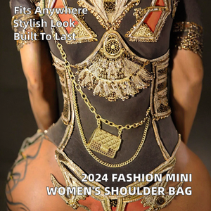 Listo para Enviar: Bolsos de Hombro y Mano para Mujer 2024 de Moda Boutique Nacional con Correa Única y Forro de Poliéster, con Cadenas Mini para la Cintura - Product Image 2