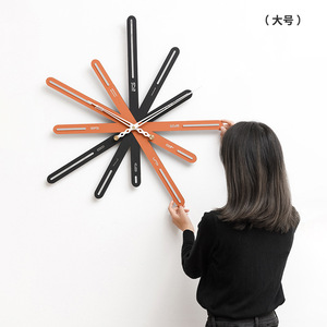 Wozoom Wall <b>Clock</b> Sunburst Shape Oversized Quartz <b>Battery</b> Powered For Living Room Nordic Style Artistic Decor - Product Image 3