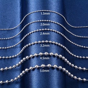 Collar Redondo de Acero Inoxidable con Cadena de Bolas y Eslabones Rolo, Gargantilla Impermeable para Mujer y Hombre, Accesorios de Joyería para el Cuello y Clavícula - Product Image 3