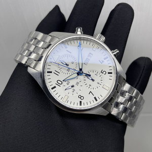 Relógio de Três Mostradores em Aço Inoxidável, com Função de Exibição de Data, é um Clássico Relógio Mecânico Masculino. - Product Image 4