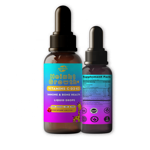 Haccp  OEM ODM  Gotas Líquidas para el Crecimiento, Suplemento Natural para el Crecimiento y Desarrollo de Niños y Adolescentes, Vitamina D, K, Calcio - Product Image 1