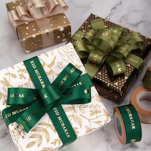 주문 제작 인쇄 이드 리본 100% 폴리에스터 양면 열전사 호일 기술 고품질 롤 - Product Image 3