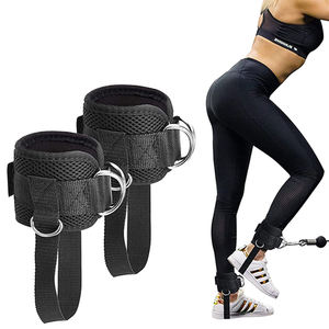 هانوي كا ملحقات اللياقة البدنية المخصصة صالة الألعاب الرياضية الأشرطة الكاحل قابل للتعديل مع مشبك تنفس لآلات الكابلات قوة تجريب - Product Image 3