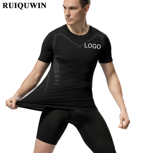 RUIQUWIN, <span class=keywords><strong>mallas</strong></span> <span class=keywords><strong>deportivas</strong></span> personalizadas de alto ajuste elástico, Camisetas estampadas para entrenamiento, correr, baloncesto, entrenamiento, secado rápido, de talla grande para <span class=keywords><strong>hombre</strong></span> - Product Image 1