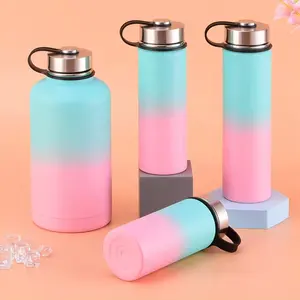 Pretty Lady Water Bottles Wide Mouth Vacuum Insulated Food Grade Stainless Steel Double Wall Water Bottle With Lid