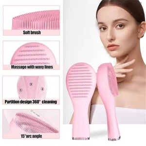 Brosse nettoyante électrique pour le visage, vibration ultrasonique, nettoyant pour le visage en silicone, lavage en profondeur des pores, élimination des points noirs, soins <span class=keywords><strong>de</strong></span> beauté - Product Image 6