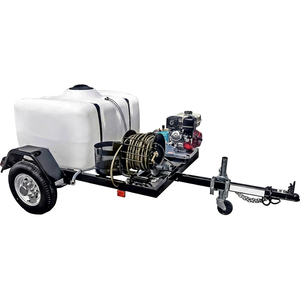 Ventes chaudes : Nettoyeur haute pression à gaz monté sur remorque, 3800 PSI, 3,5 GPM, réservoir de 150 gallons - Product Image 1