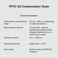 Analyseur de contamination par particules liquides TIMEPOWER TP791 – Échantillonnage sous pression positive/négative, dégazage, inspection de l'huile de transformateur