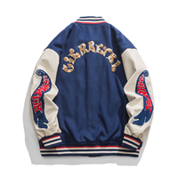 Veste de survêtement personnalisée de haute qualité Veste universitaire de baseball brodée en cuir Doublure matelassée Bomber en mélange de laine Veste Letterman