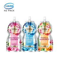 Pochette à bec verseur personnalisée à forme spéciale avec bouchon rabattable pour shampoing, crème de douche, crème solaire, gel douche, lotion, cosmétiques, liquides