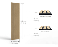 Quadratische Holzlatten-Akustikpaneele mit PET-MDF Umweltfreundliche Schallabsorption für Wohnzimmer Schlafzimmer Fitnessstudio - Modernes Design