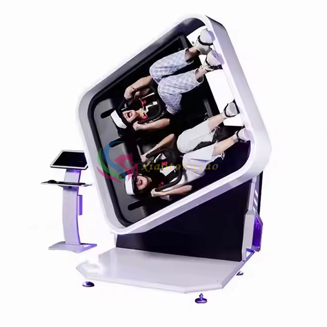 Popular 360 Degree Rotating 2 Chair 9D VR Roller Coaster High-Degree Virtual Reality Simulator Indoor Playground VR Machine
