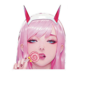 สติ๊กเกอร์อะนิเมะ14CM รูปสาวเซ็กซี่ Peeker Head DARLING In The FRANXX 02สติกเกอร์ - Product Image 1