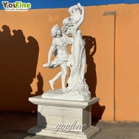 Statue classique en marbre naturel d'Apollo et de Daphné pour la décoration de jardin, de villa ou de parc en extérieur