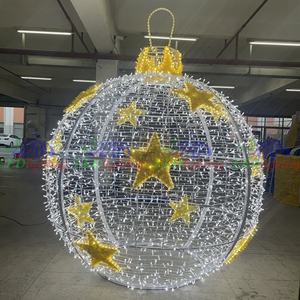 Popular al aire libre a prueba de agua 3D gran LED motivo Luz Decoración bolas de Navidad con motivo de luz para la venta - Product Image 1
