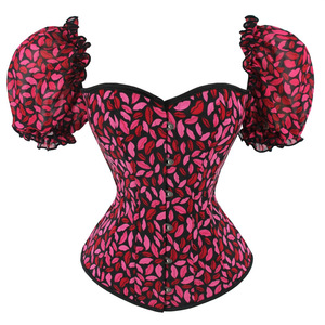 2023 nuovo corsetto con stampa labbra rosse corsetto da donna a maniche corte corsetto di supporto per il corpo S-2xl - Product Image 1