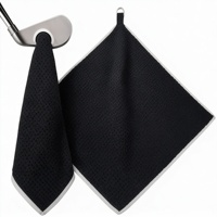 Serviette de golf en microfibre gaufrée personnalisée de haute qualité avec logo imprimé, serviettes de golf sportives de couleur unie personnalisées à vendre