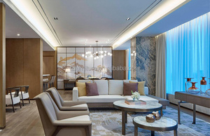 OEM Factory Direct Wholesale Price 3 Star Hotel Guest Room Furniture Manufacturer Custom King <b>Queen</b> MDF Panel Upholstered <b>Bed</b> - Product Image 5