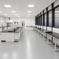 Tavolo da Laboratorio, Banco da Laboratorio Chimico, Arredamento Modulare per Laboratorio, Tavolo da Lavoro con Armadietto