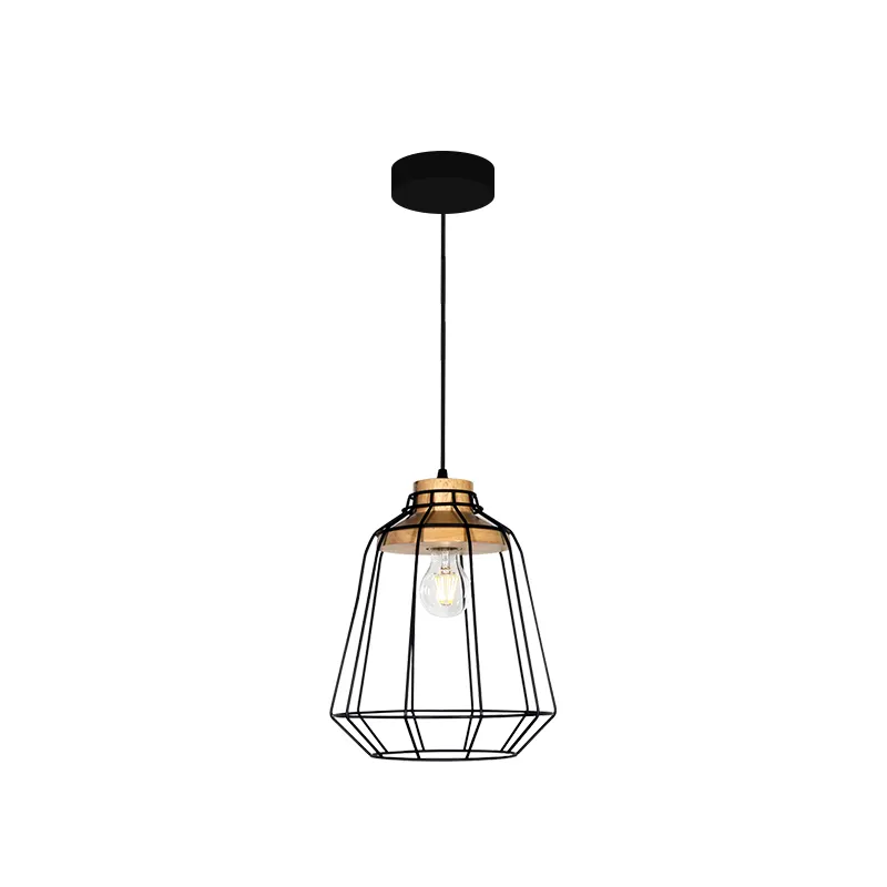Hot Sell Cage lamp Black Metal Shade E27 Pendant Light chandelier