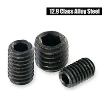 400 pièces vis à six pans creux M3 M4 M5 M6 M8 acier entraînement hexagonal interne tasse-point vis sans tête pour poignée de porte