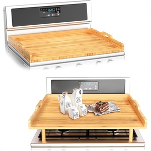 Bamboo <b>Oven</b> <b>Rack</b> Wooden Stove Cover Square Seasoning Tray For Kitchen Storage - Product Image 1