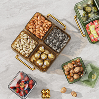Boîte de rangement en plastique de luxe avec compartiment divisé Plateau à fruits pour le salon