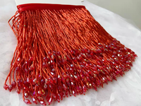 Tissu de dentelle de luxe 3D orné de strass et de perles pour appliques de mariée
