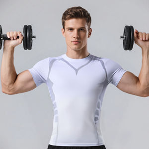 Venta al por mayor de camisetas para hombre Fabricación de ropa deportiva de poliéster de tamaño completo, camisetas activas para ciclismo, correr, camisetas para hombre - Product Image 4