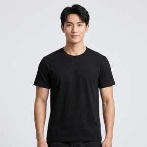 EVERGREEN Plain 100% Cotton Knitted Short Sleeve Regular Fit T-Shirts Bulk High Quality Breathable Eco-Friendly Unisex Front - Product Image 1