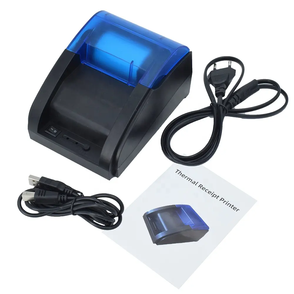 Imprimante de tickets de caisse Portable, Mini imprimante thermique de reçus de bureau USB 58mm pour tiroir-caisse