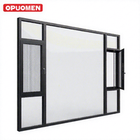 Fenêtres à battants en aluminium modernes et minimalistes, grand format, double vitrage, cadre pour chambre à coucher, salon, hôtel, appartement, persiennes horizontales