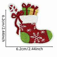 Joyeux Noël – Écussons thermocollants brodés personnalisés, motifs de Noël (bonhomme de neige, renne, couronne) pour vêtements, chapeaux et sacs