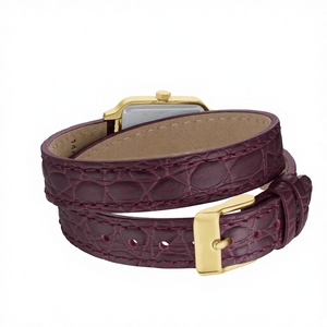 <span class=keywords><strong>Montre</strong></span> pour <span class=keywords><strong>femme</strong></span> en <span class=keywords><strong>cuir</strong></span> rouge vin, boîtier ovale, bracelet en <span class=keywords><strong>cuir</strong></span>, mouvement à quartz <span class=keywords><strong>SEIKO</strong></span>, résistance à l'eau 10 m, style vintage - Product Image 5