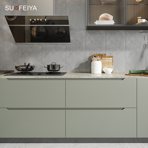 Sofeyia completo di lusso moderno laccato opaco Design della cucina include rubinetto lavello cassetto cerniera scorrevole - Product Image 6