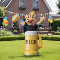 Ballon gonflable Abraham pour fête d'anniversaire, dessin animé hollandais avec tasse de bière, bébé gonflable étanche avec ventilateur intégré, durable