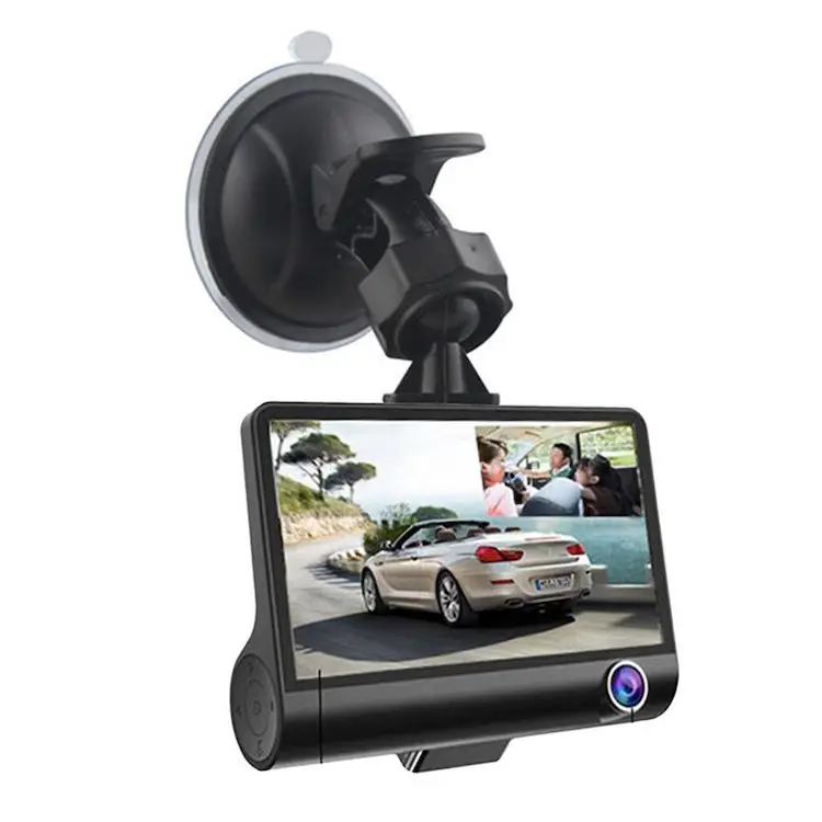 Voiture DVR 3 Caméras Lentille Dash Caméra Double Lentille Avec Caméra De Recul voiture Enregistreur Vidéo caméra