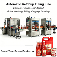 Ligne de remplissage et d'emballage automatique de pâte de tomate, machine de remplissage de ketchup en conserve d'aluminium, machine de remplissage et de bouchage de bouteilles de sauce tomate