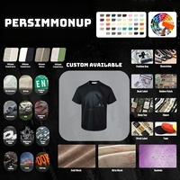 Kaos Grafis Siluet Warna Gelap Sederhana, Bahan Lembut dan Bernapas, Kerah Bulat Lengan Pendek, Dapat Dikustomisasi Sepenuhnya