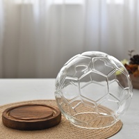 Dôme de présentation créatif en verre borosilicate pour football, anti-poussière, fait main, pour fleurs séchées, ornement de la Scottish Premiership