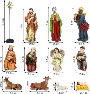 كن مستعدًا لشحن هدايا عيد الميلاد 8 بوصات تماثيل راتنج طويلة - Product Image 6