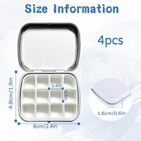 Panwenbo 12/24 tasses à mélanger de peinture aquarelle bien vides Mini palette de peinture Kit d'aquarelle de voyage plateau de peinture Petite boîte en fer blanc