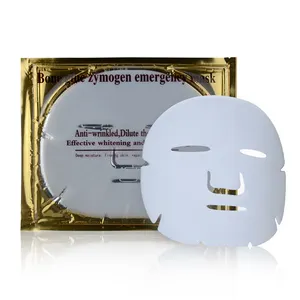Etiqueta privada coreana skincare colágeno cristal spa 24k ouro clareamento hidratante máscara facial beleza folha oem