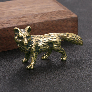 Creative Little Wolf Metal Handicrafts Accessories Cute Animals Factory Wholesale Decoration Ornaments