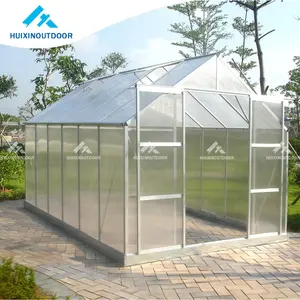 豪华爱好小型聚碳酸酯塑料温室花园中国廉价预制冬季pc板温室出售