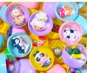 Прозрачная большая машина для яиц со слепой коробкой, Детский развивающий набор пластиковых игрушек для строительства и подарков в автомобильном киоске - Product Image 6