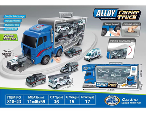 Zhiqu giocattoli commercio estero portatile lega contenitore di stoccaggio <span class=keywords><strong>Pre</strong></span>-costruito modello di ingegneria Set di auto per i ragazzi per gli <span class=keywords><strong>hobby</strong></span> dei bambini - Product Image 5