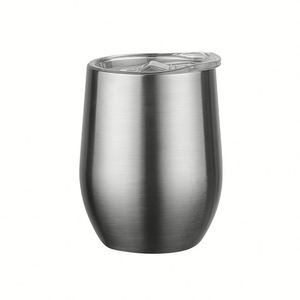 Cross-border 12oz Vacuum <b>Flask</b> <b>Bottle</b> Eggshell Cup American-style Solid-color Minimalist 304 Stainless Steel Portable Mini - Product Image 3