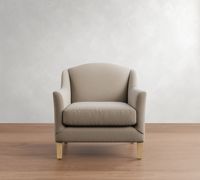Fauteuil en tissu de style nordique rembourré en éponge