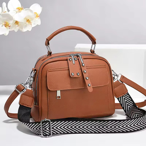 Bolso Urbano Impermeable con Múltiples Cierres, Bolso de Mano de Gran Capacidad para Mujer, Moderno y a la Moda, con Correa Ancha para Llevar al Hombro o Cruzado - Product Image 1